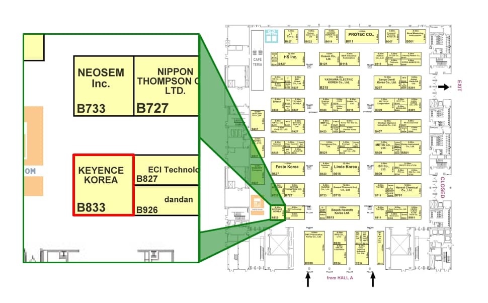 COEX B홀 booth No.B833 지도