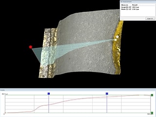 페이스메이커 부품의 표면과 구멍 측벽의 외관 검사(200×)
