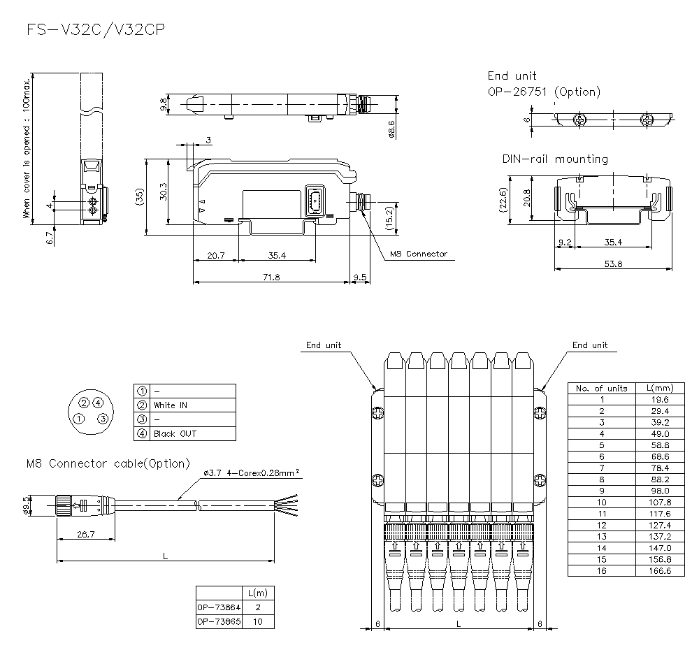 FS-V32C/V32CP Dimension